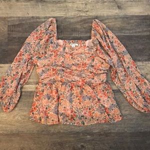Floral American Eagle Blouse
